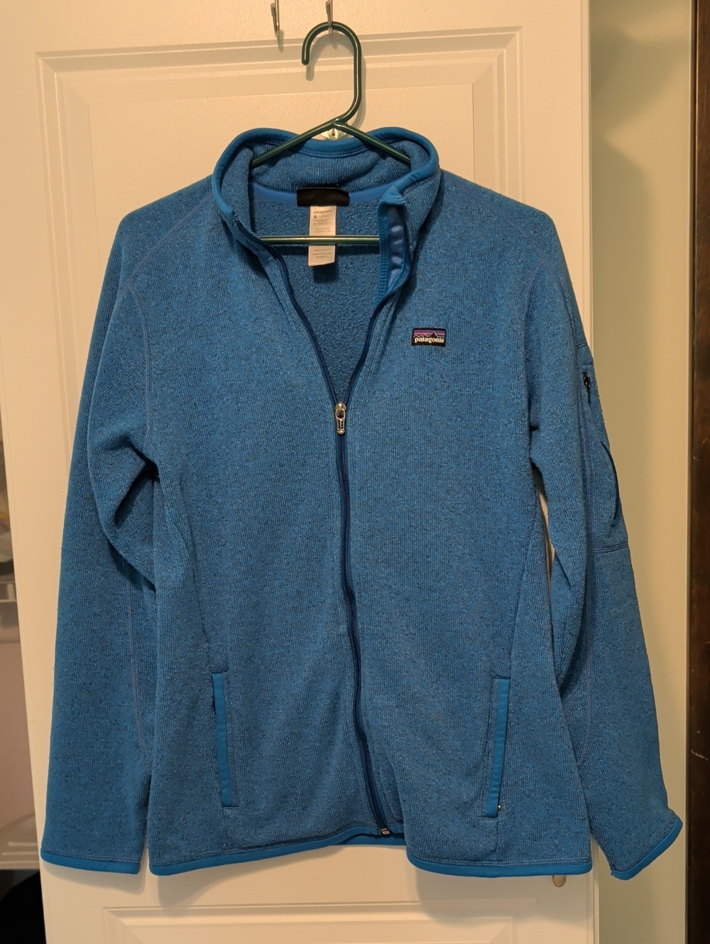 Patagonia Women’s Blue Full-Zip Teddy Fleece Jacket